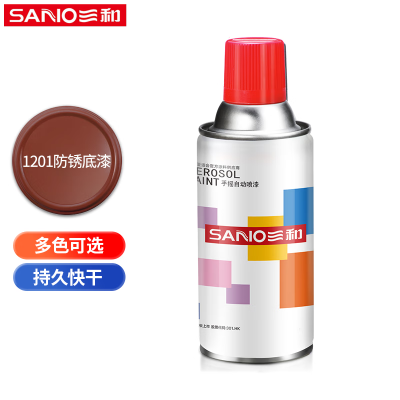 三和(SANO) 普通自喷漆手喷漆 工业防腐漆 金属防锈漆 350ML NO.1201防锈底漆 12瓶/箱 单瓶价格