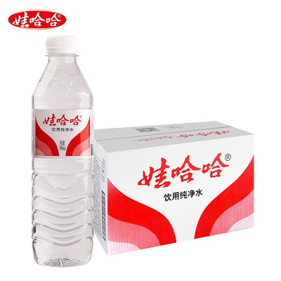 娃哈哈 纯净水 饮用水整箱装 596mL*24瓶/箱,