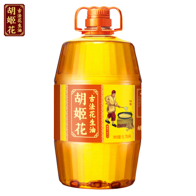 胡姬花古法花生油 压榨一级食用油 5.78L