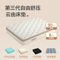 网易严选 睡感可调 云由加倍舒适乳胶弹簧床垫 150*200*30cm