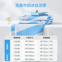 网易严选 无痕冰川牛奶丝凉席 180*200cm-三件套*IP-床笠款