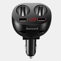 霍尼韦尔(Honeywell) HZH2车载充电器点烟器转换器 300W多功能双USB双扩展一拖二/三/四快充