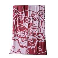 Kenzo 多彩虎头毯(粉)KRT-011 100×140cm