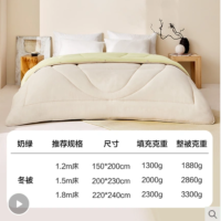 网易严选 A类负离子抗菌提花大豆懒人被(外仓) 10%大豆-奶绿冬被200*230cm