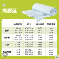 网易严选 A类负离子抗菌提花大豆懒人被(外仓) 220*240cm*30%大豆-嫣雾蓝*夏被