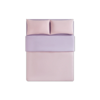 网易严选 A类天竺棉全棉针织拼色四件套 胭紫粉-新1.5m床(四件套)适用2m*2.3m被芯床笠款