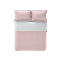 网易严选 A类亲肤宜裸睡 60支柔光贡缎 柔光款:烟粉雾灰1.2m床三件套适用1.5mx2m被芯床单款