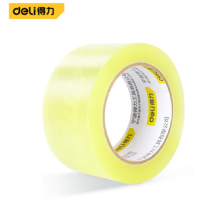 得力(deli) DL554810 封箱胶带(透明黄) 55mm*100y*48μm 6卷/筒