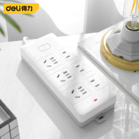得力(deli) T823318 插座新国标安全排插接线板拖线板 [6位总控]1.8米