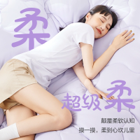 网易严选 糯糯奶盖可水洗懒人被 甜美紫粉四季被2*2.3m