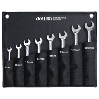 得力(deli)DL140008T 两用棘轮快扳布包套装 8-18MM 8件套