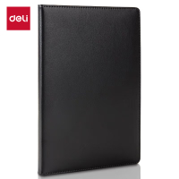 得力(deli) 3161 笔记本 大号商务皮面笔记本子 会议记事本子文具办公用品 黑色