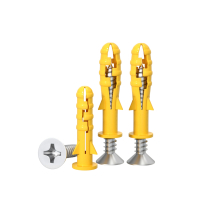 加榜 塑料膨胀螺丝m6小黄鱼尼龙塑料膨胀螺丝30mm