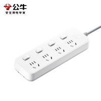 公牛(bull)新国标插座/插线板/插排/排插/接线板/拖线板 GN-410 4位总控全长3米