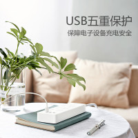 公牛(BULL) 床头USB充电插座带闹钟/插线板/插排/排插/接线板/拖线板 UUB126