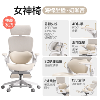网易严选 探索家系列LADY款 侧翼环抱护腰人体工学椅[整装升级款]奶咖杏+整装发货+云感坐垫+4D头枕