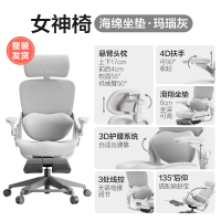 网易严选 探索家系列LADY款 侧翼环抱护腰人体工学椅[整装升级款]玛瑙灰+整装发货+云感坐垫+4D头枕