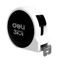 得力(deli) H8003B 钢卷尺居家 3mx16mm 黑色