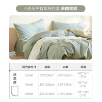 网易严选 水洗棉系列-A类超柔有氧全棉件套 多肉青提(果绿)1.2m床被套:适用1.5m*2m被芯
