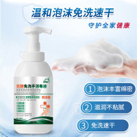 洗得宝免洗洗手液 儿童便携家用免洗手消毒液330ml不含酒精无醇泡沫型