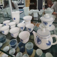 个杯堂青花茶具套装