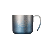 嘉人 不锈钢女水杯冰裂纹家用高颜值杯子户外便携咖啡杯 冰蓝