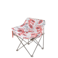 海麦斯 MARIE CLAIRE户外折叠椅便携式月亮椅露营椅子装备小凳子折叠凳钓鱼登户外写生 羽翼红