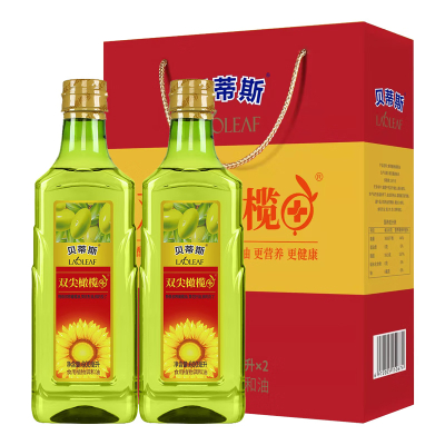 贝蒂斯(BETIS) 橄榄+葵花籽油 食用油 600ml*2