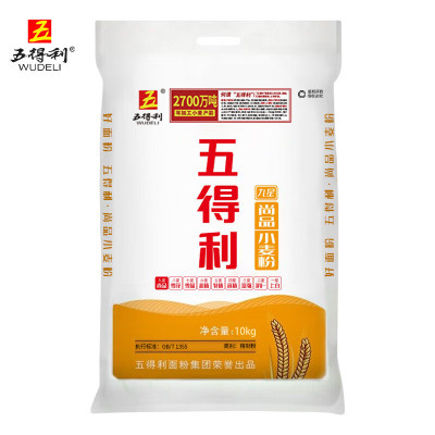 五得利(WUDELI) 九星尚品小麦粉20斤 高端家庭通用粉筋道雪白