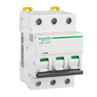 施耐德 电气 空气开关 小型断路器 iC65H 3P D50A