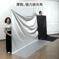 NGTstyle 特厚全遮光布料遮阳面料黑色镀银不透光窗帘布实验室黑屋全遮光布3*5米 15平方米