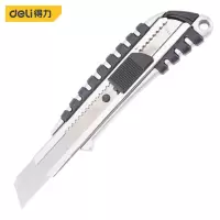 得力(deli) DL4256 SK2铝合金包胶美工刀 18mm