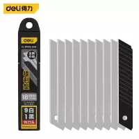 得力(deli) DL-DP09A-2400 锋利型 美工刀片18×0.5mm(9白1黑) 2400片/箱