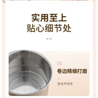 企乐丰 304不锈钢油盆漏油缸油鼓调料缸 18cm[特厚❤商用款]带盖