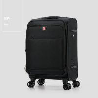 爱华仕(OIWAS) 商务拉杆箱男牛津布万向轮拉杆箱女 黑色 16寸横款
