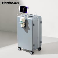 汉客铝框行耐用结实李箱拉杆箱20寸登机旅行箱 浅灰色 20寸