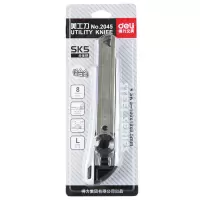 得力(deli) 2045 大号通用铝合金美工刀 旋转锁定 裁纸刀/壁纸刀 锋利耐磨 办公家具美工刀 办公用品