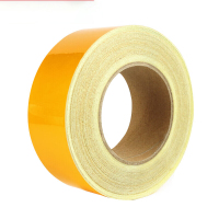 谋福 CNMF 8406 反光胶带 反光标识警戒线墙贴地板贴标志 反光膜警示胶带 长45.7米(5cm宽 纯黄色)
