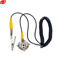 谋福CNMF 435 防静电台垫接地扣1.8米接地线静电胶皮星爪鳄鱼夹接地连接线[鳄鱼夹+星爪](5个装)