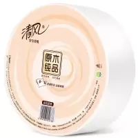 清风 BJ04A5S 大卷纸4层商用原木纯品大盘纸巾加厚厕所卫生纸550克 整箱