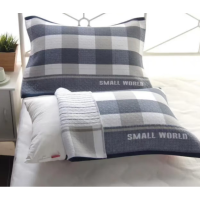 边碧 床上用品 大格子灰(1条装)