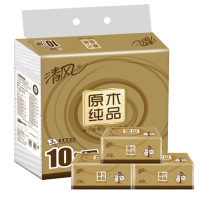 清风 原木纯品金装系列 3层120抽纸巾*10包/提 1提价格