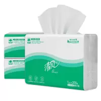 清风 擦手纸1层200抽*20包加厚抹手干手家用洗手间卫生纸商用酒店 B913A