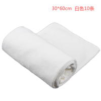 海斯迪克 清洁抹布毛巾30x60cm白色(10条套装)酒店物业保洁吸水毛巾HZL-189