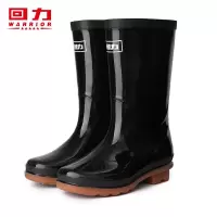 回力853中简黑色雨靴男女士水鞋防滑防水户外塑胶套鞋胶鞋36