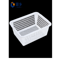 固乡(GUJOG) 加厚(洗菜篮)蔬菜彩色塑料篮子配货框子长方形周转框大号收纳筐白色5号筐406*312*118mm