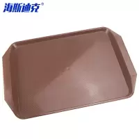 海斯迪克HK-5174塑料加厚托盘酒店PP塑料食堂水果盘43*30cm咖啡色(10个)