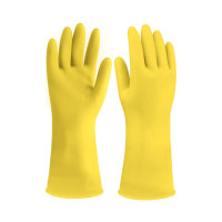 贸正(MaoZheng)乳胶防护手套餐饮洗碗洗衣服家务防水防滑耐磨橡胶皮劳保手套10双M码