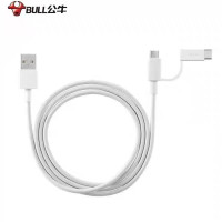 公牛 (bull) J9C10 二合一数据线(白色)Micro USB+Type-c