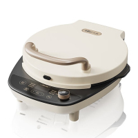 小熊(bear) DBC-C15V8 电饼铛 可拆洗上下盘双面加热烤盘烙饼锅电煎锅煎饼机早餐机 米黄